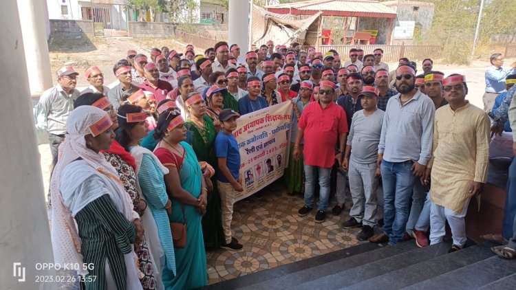 आजाद अध्यापक शिक्षक संघ की वाहन रेली सम्पन्न।