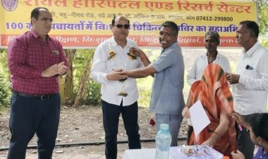 राॅयल हाॅस्पिटल द्वारा 100 निःशुल्क चिकित्सा शिविर के महाअभियान का ग्राम घटला शिविर सम्पन्न, 305 मरीजों की हुई जाँच*