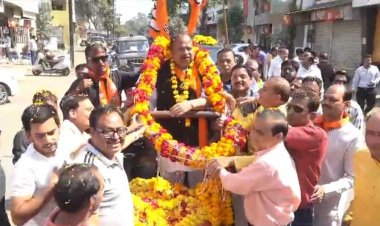   चैतन्य काश्यप का भव्य स्वागत काकानी सोशल वेलफेयर  ने किया                                     