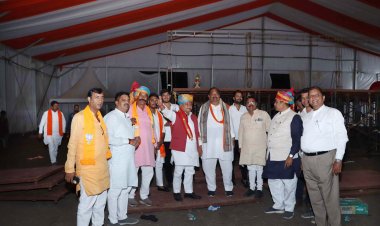 प्रधानमंत्री जी के सभा स्थल का केंद्रीय मंत्री श्री तोमर ने किया निरीक्षण