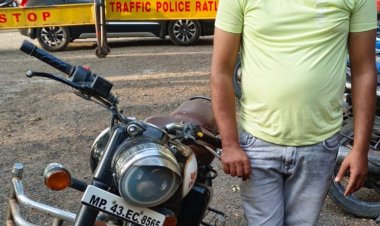 इन्फिल्ड बुलेट चुराने वाला रतलाम पुलिस की गिरफ्त में  