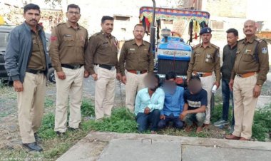थ्रेशर मशीन चोरी करने वाले गिरोह का पुलिस ने किया 12 घंटे में पर्दाफाश