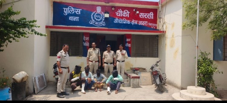 भुतेडा टोल से रुपये लुट करने की योजना बनाते हुए चार कंजरो को हथियारो सहीत किया गिरफ्तार