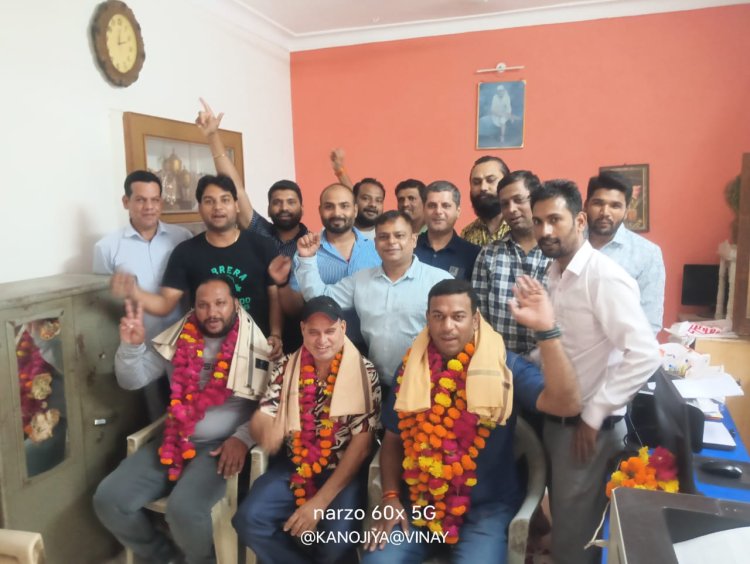 जूनियर व सीनियर इंस्टिट्यूट के चुनाव में विजय प्रत्याशियों का हिन्द मजदूर सभा ने किया सम्मान