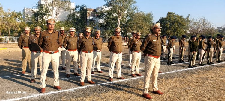 पुलिस परेड ग्राउंड रतलाम में आयोजित हुई जनरल परेड 