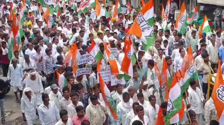 कांग्रेस ने भाजपा सरकार की जन विरोधी नीतियों  के खिलाफ  दिखाया आक्रोश 